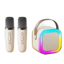 Caixa de Som Portátil com 2 Microfones – Diversão Garantida no Seu Karaokê!