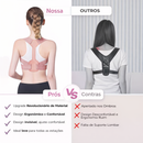 Corretor de Postura Ajustável Respirável – Suporte para Costas e Pescoço
